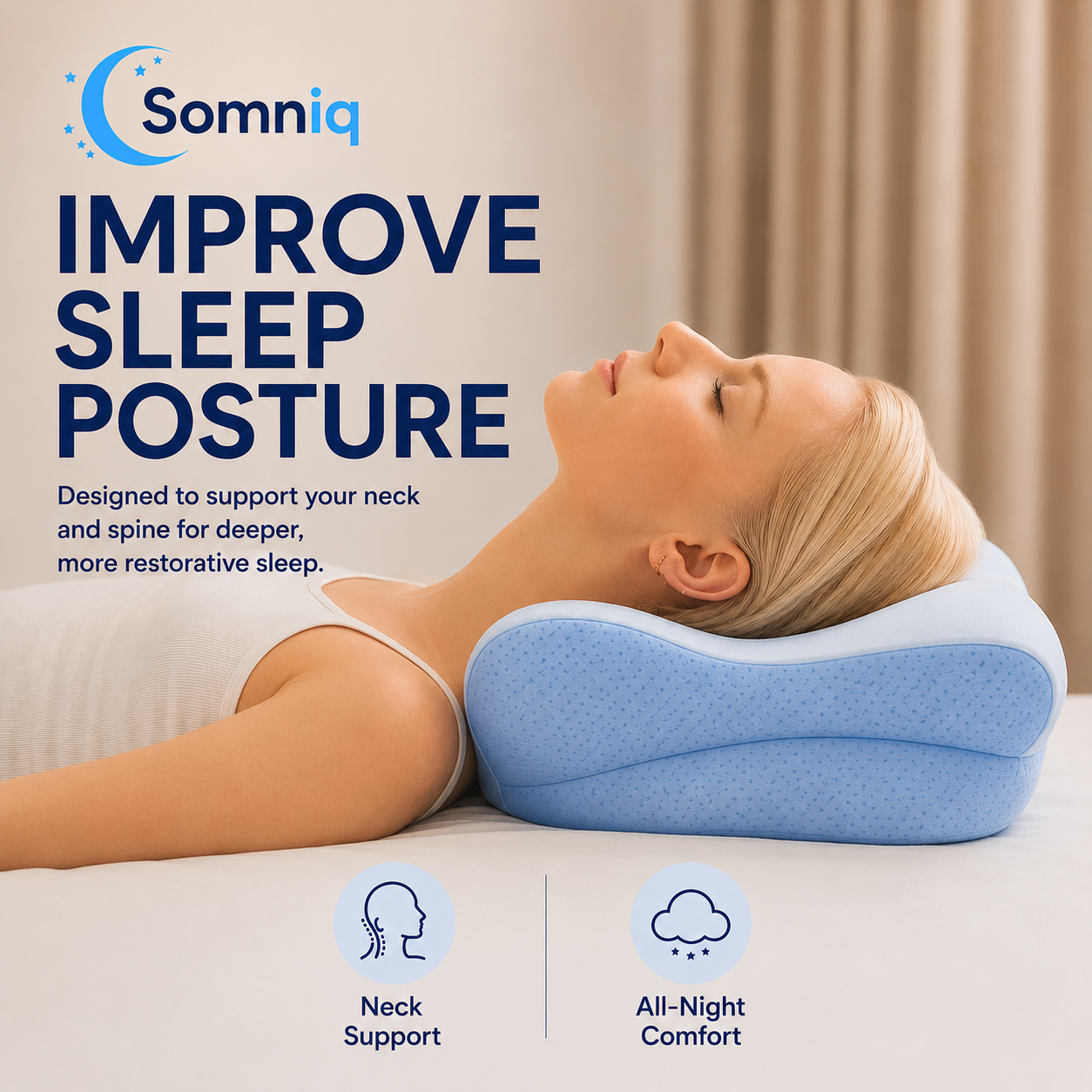 Somniq Memory Foam Support Pillow
