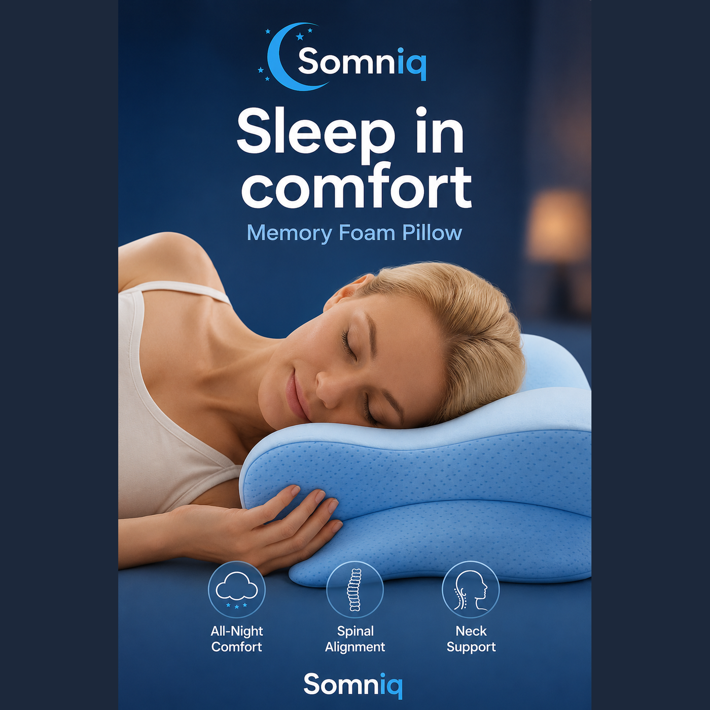 Somniq Memory Foam Support Pillow